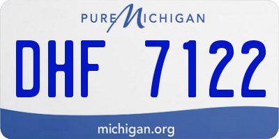 MI license plate DHF7122