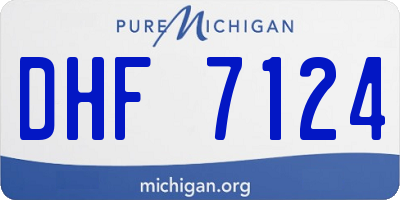 MI license plate DHF7124