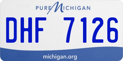 MI license plate DHF7126