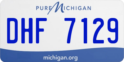 MI license plate DHF7129