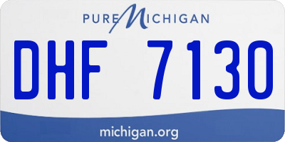 MI license plate DHF7130