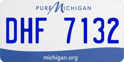 MI license plate DHF7132