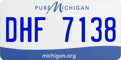 MI license plate DHF7138