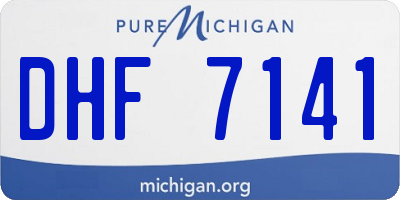 MI license plate DHF7141