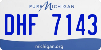 MI license plate DHF7143