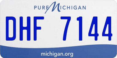 MI license plate DHF7144
