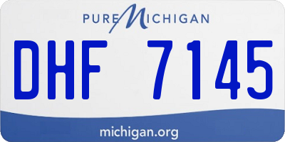 MI license plate DHF7145
