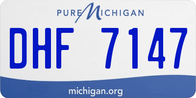 MI license plate DHF7147