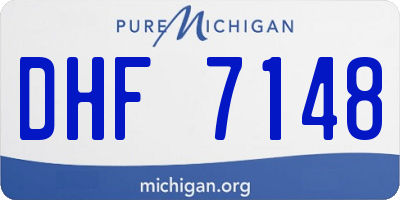 MI license plate DHF7148