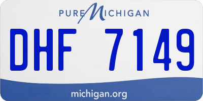 MI license plate DHF7149