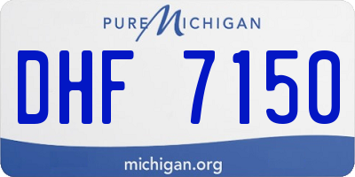 MI license plate DHF7150