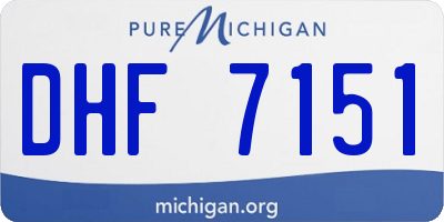 MI license plate DHF7151