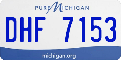 MI license plate DHF7153