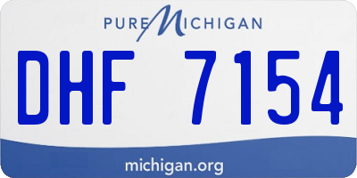 MI license plate DHF7154