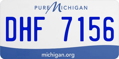 MI license plate DHF7156
