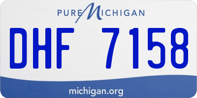 MI license plate DHF7158