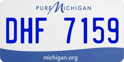 MI license plate DHF7159
