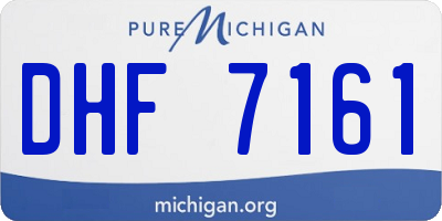 MI license plate DHF7161