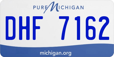 MI license plate DHF7162