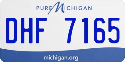 MI license plate DHF7165