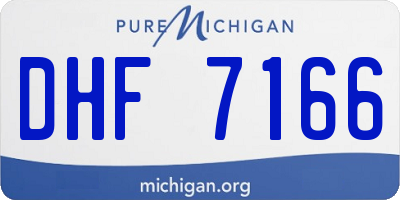 MI license plate DHF7166