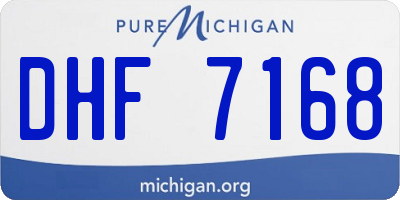 MI license plate DHF7168