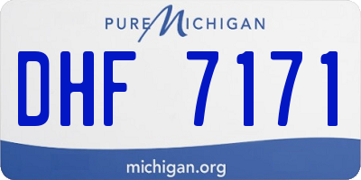 MI license plate DHF7171