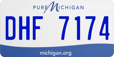 MI license plate DHF7174