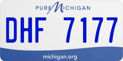 MI license plate DHF7177