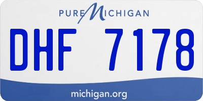 MI license plate DHF7178