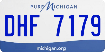 MI license plate DHF7179