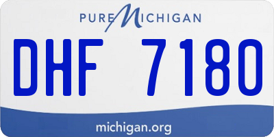 MI license plate DHF7180