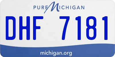 MI license plate DHF7181