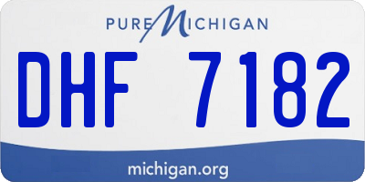 MI license plate DHF7182