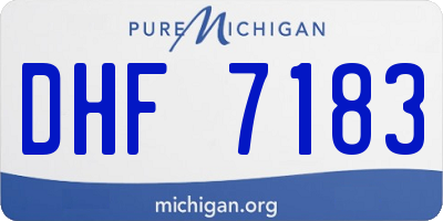 MI license plate DHF7183