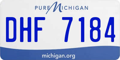 MI license plate DHF7184