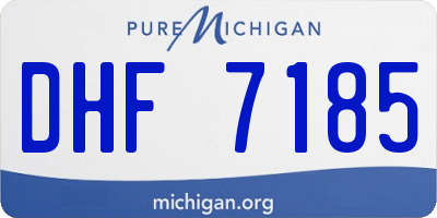 MI license plate DHF7185
