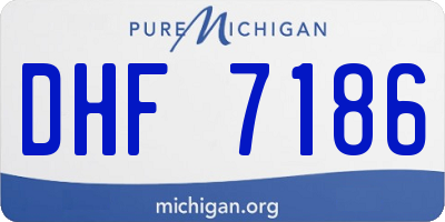 MI license plate DHF7186
