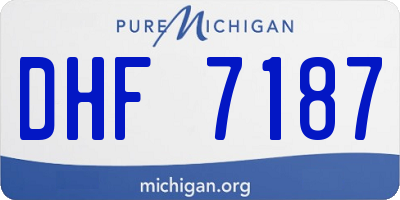 MI license plate DHF7187