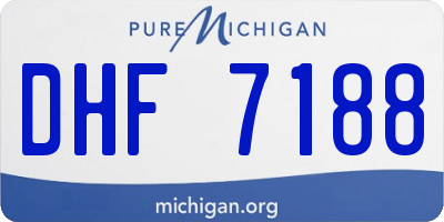 MI license plate DHF7188