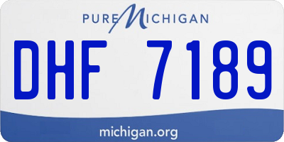 MI license plate DHF7189