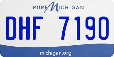 MI license plate DHF7190