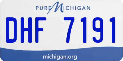 MI license plate DHF7191