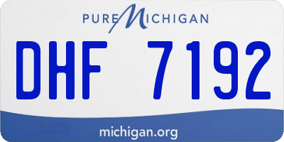MI license plate DHF7192