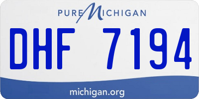 MI license plate DHF7194