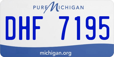 MI license plate DHF7195