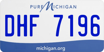 MI license plate DHF7196
