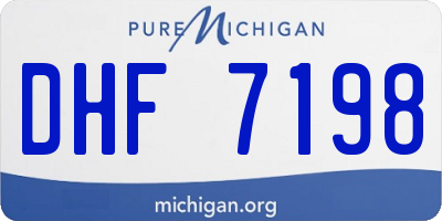 MI license plate DHF7198