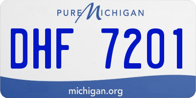 MI license plate DHF7201