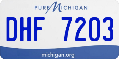 MI license plate DHF7203